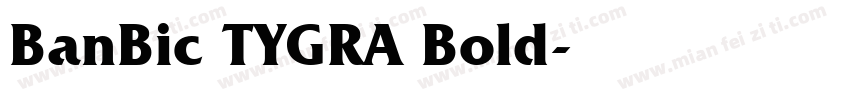 BanBic TYGRA Bold字体转换